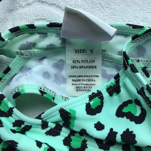 Kanu Surf Beach Leopard Tankini Set - Size 6 - Picture 4 of 6